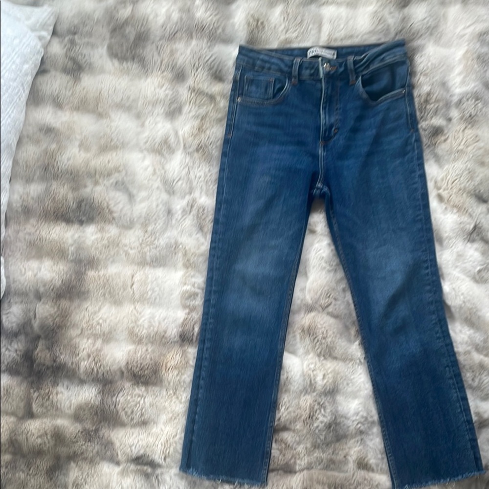 Zara Blue Straight Jeans